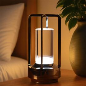 2pcs Portable Touch Control Table Lamp With 5000mAh Battery, 3-Color Stepless Dimming Cordless LED Light For Bedroom Camping Restaurant Bar Indoo (Option: 1pcs)