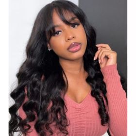 Full Machine Made Wig Body Wave Natural Color Density (Option: 10inch)